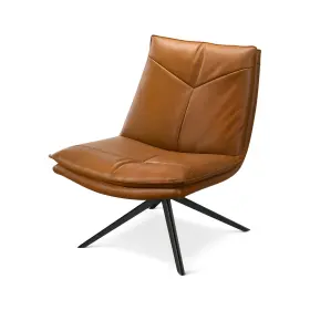 Cym02621 Ashcroft Medford Modern Living Room Vegan Leather Swivel Accent Chair In Tan