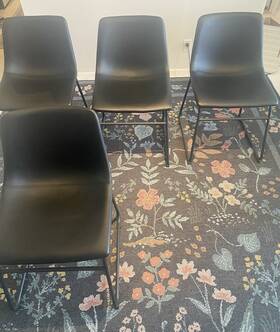 Ashley Furniture D372-06 Centiar Black Faux Leather Dining Chairs Set Of 4
