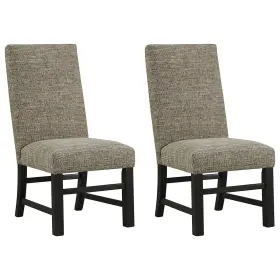 D77501 Ashley Furniture Sommerford 19 Inch Urban Farmhouse Upholstered Dining Chair 2 Count Brown