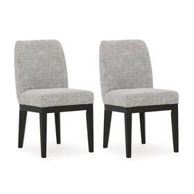 Ashley Furniture D984-01 Burkhaus Traditional Upholstered Dining Chair Set Of 2 Dark Brown Side