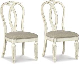 Ashley Furniture Industries 313112167166 Signature Design By Realyn French Country Ribbon Back Dining Chair 2 Cou