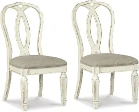Ashley Furniture Industries 313112167166 Signature Design By Realyn French Country Ribbon Back Dining Chair 2 Cou