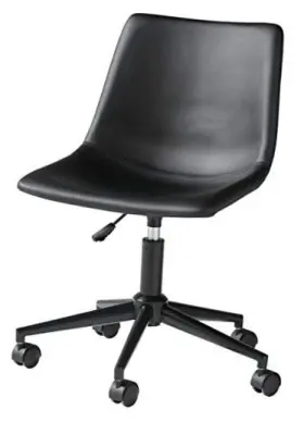 H200-09 Ashley Furniture Industries Faux Leather Adjustable Swivel Bucket Seat Home Office Desk Chair Black