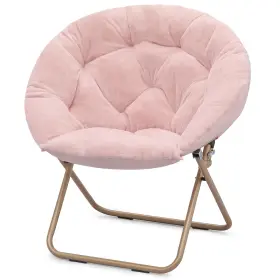 Cc-at-ro001pka65 Athena Collection Comfy Saucer Chair Folding Cozy For Bed Room Living Accent F