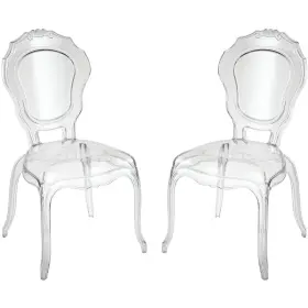 Se11062-01s Atlas Lighting & Home And Vie En Rose Clear Chair Set Of 2