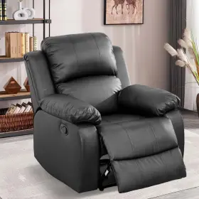 Ak-hla7fl2003-k0 Aukfa Leather Recliner Chair Overstuffed Armchair Single Sofa