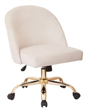 Fl3224gx12 Ave Six Layton Mid-back Adjustable Office Chair With 5-star Base Gold Finish And Oys