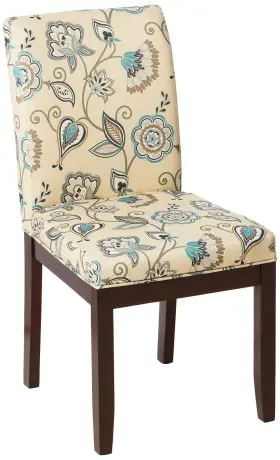 Avenue Six 090234317890 Osp Home Furnishings Dakota Upholstered Parsons Chair With Espresso Finish Wood