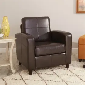 Vns51a-ebd Avenue Six Venus Club Chair In Espresso Bonded Leather And Solid Wood Legs