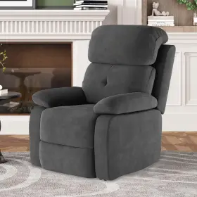 Ayeasy 942348315627 Manual Recliner Chairs For Adults Living Room Small Spaces Dark Gray