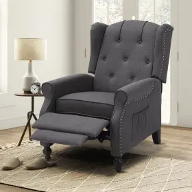 Hk0403 B Baijiawei Recliner Wingback Chair Tufted Arm Massage