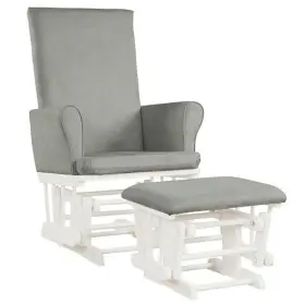 Baby Nursery Relax Rocker Rocking Chair Glider Ottoman Cushion S 461759460560 And Set-gray - Co