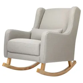 Babyletto 048517844076 Kai Rocker In Performance Grey Eco-twill With Light Legs Water Repellent And S