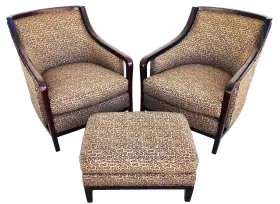 Ba6498 Baker Barbara Barry For Salon Club Chairs And Ottoman