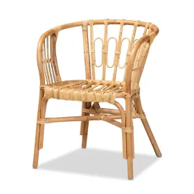 185-11870-amz Bali & Pari Luxio Modern And Contemporary Natural Rattan Dining Chair