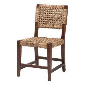 259-21003-14245-cymx Bali & Pari And Alise Handwoven Seagrass Dining Chair With Mahogany Wood Frame