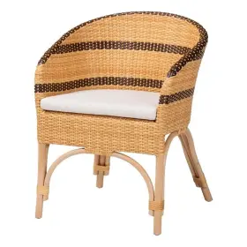 263-21003-14487-cymx Bali & Pari And Elma Rattan Dining Chair With Cushion - Barrel-back Accent
