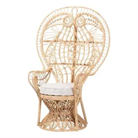267-21003-14619-cymx Bali & Pari And Kimiko Natural Rattan Peacock Chair With Cushion Wicker Accent