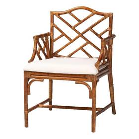 Bali & Pari 268-21003-14752-cymx And Aella Marbled Tortoise Natural Rattan Dining Chair