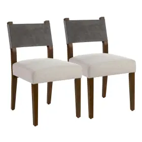 Ball & Cast 974284231716 Upholstered Dining Chairs Set Of 2 Armless Chair With Leather Back Wooden Cha