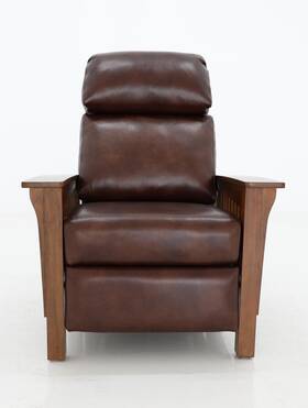 Barcalounger 73323570287 Mission Push Thru The Arms Recliner In Wenlock Fudge
