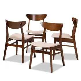 167-10809-amz Baxton Studio Parlin Mid-century Modern Transitional Light Beige Fabric Upholstered And Wal
