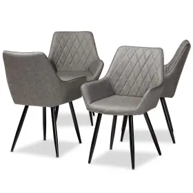 171-10794-amz Baxton Studio Astrid Dining Chairs Grey/black
