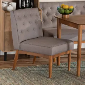 186-3125-11356-lplus Baxton Studio Riordan Tufted Gray Fabric Dining Chair