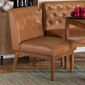 186-3125-11362-lplus Baxton Studio Riordan Tufted Tan Faux Leather Dining Chair
