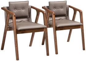 Baxton Studio 188-3125-11664-lplus Marcena Tufted Gray Dining Chairs Set Of 2