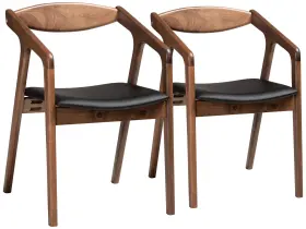 188-3125-11679-lplus Baxton Studio Harland Black Faux Leather And Wood Dining Chairs Set Of 2