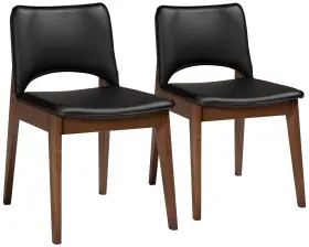 188-3125-11923-lplus Baxton Studio Afton Black Faux Leather Dining Chairs Set Of 2