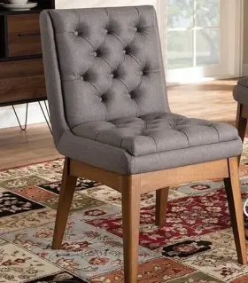 Baxton Studio 193271071630 Makar Modern Transitional Fabric Upholstered Dining Chair