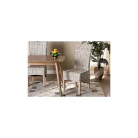 207-12843-ojc Baxton Studio Trianna Rustic Transitional Whitewashed Rattan And Natural Brown F