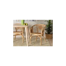 209-12789-ojc Baxton Studio Kagama Modern Bohemian Natural Brown Rattan Dining Chair