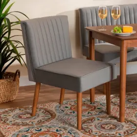 214-3125-11959-lplus Baxton Studio Alvis Gray Velvet Fabric Tufted Dining Chair