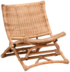 219-3125-12705-lplus Baxton Studio Herrera Natural Brown Rattan Lounge Chair