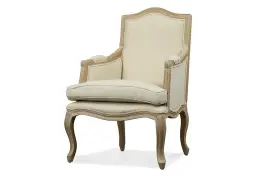 Baxton Studio 847321030220 Nivernais Wood Traditional French Chair - 37.5 X 26 21.5 Inch
