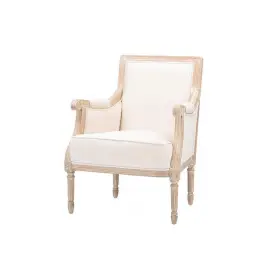 Ass500micg4 Baxton Studio Ass500mi Cg4 Chavanon Wood And Light Beige Linen Traditional Fren