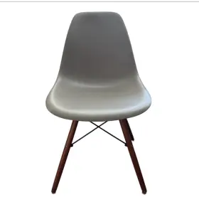 Bsodc-231a-beige Baxton Studio Azzo Plastic Mid-century Modern Shell Chair - Taupe Color