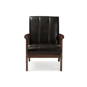 Ojc-6745 Baxton Studio Nikko Mid-century Modern Scandinavian Style Wooden Lounge Chair