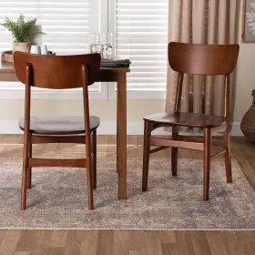 Rt365-chr Baxton Studio Netherlands Mid-century Modern Scandinavian Style Dark Walnut