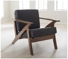 Walnut-m17-cc Baxton Studio Sw5236-grey/walnut-m17-cc Cayla Gray Fabric And Walnut Wood Lounge Chair