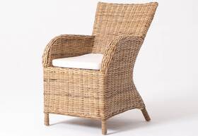 Beaumont Lane Bl-1849513 Dining Chair With Cushion In Natural Set Of 2
