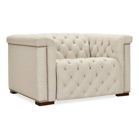 Beaumont Lane Bl-4754-2920678 Beige Fabric Power Recliner With Headrest