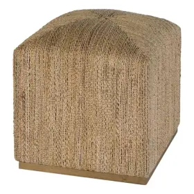 Bl-4754-3012638 Beaumont Lane Coastal 17 Inch W Square Banana Leaf Accent Stool In Natural