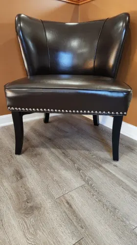 Way-2010170 Beesley Faux Leather Armless Accent Chair Two Available