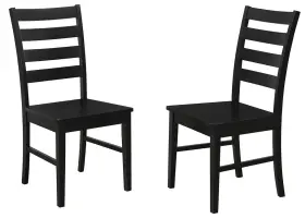 Weif15991bk Bellevue Weif15991 22 Inch W Two Piece Wood Dining Chair Set - Black