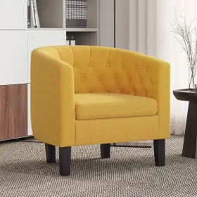 Belleze 192928028249 Elegant Upholstered Tufted Barrel Accent Chair Roll Armrest Club Chai