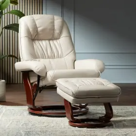 004gp Benchmaster 7320b Kyle Faux Leather Recliner Chair Armchair Ottoman Footrest Ergonomic Manual Home